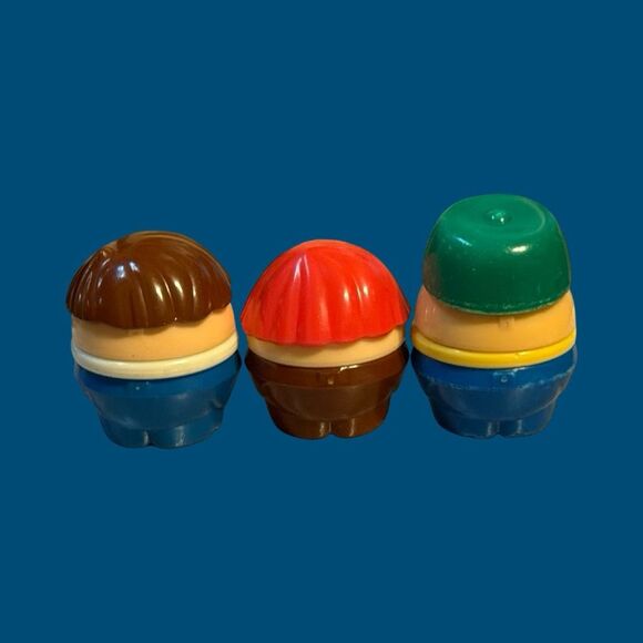 Vintage 80s Little Tikes Toddle Tots Man Green Hat Red Hair Figure BIN AL - Picture 4 of 5